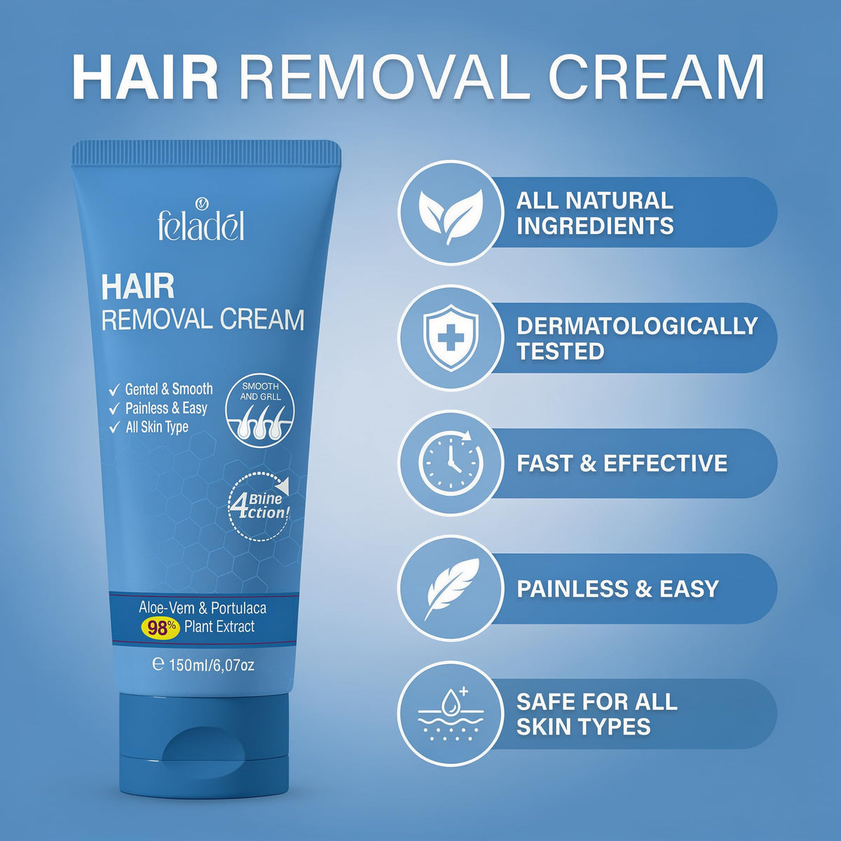 Crema depilatoria para hombre