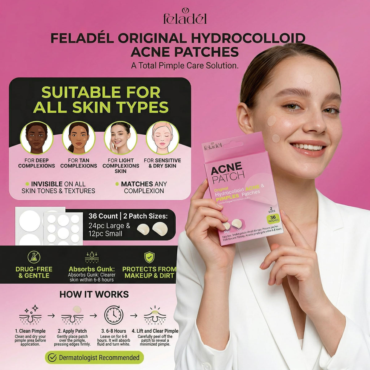 Acne & Pimple Patches 36 Pieces