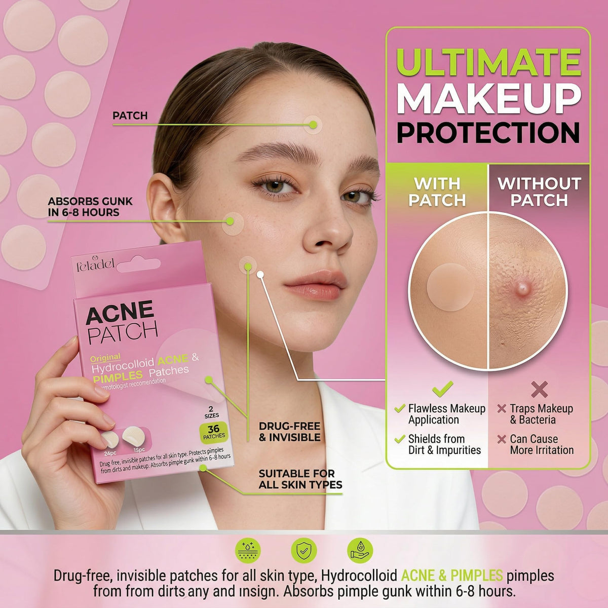 Acne & Pimple Patches 36 Pieces