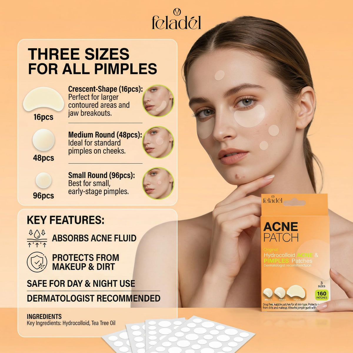 Acne & Pimple Patches 160 Pieces