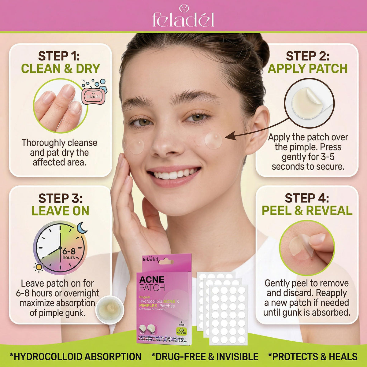 Acne & Pimple Patches 36 Pieces