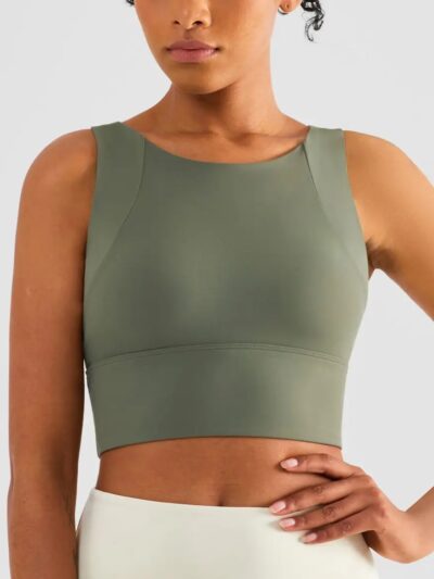 Nylon Sexy Women's Sports Bra, Top Women Tight Elastic Gym Sportwear