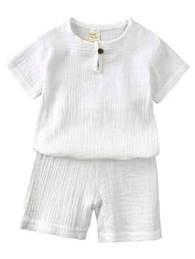 Fashion Outfit, Kids 2 Pcs Clothing Set Children With Solid Colors