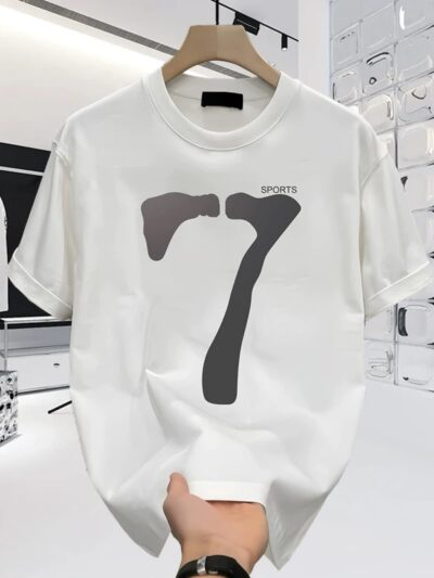 Heavy Japanese Printing Cotton T-Shirt Man Fashion Oversized Clothes Personalized Pattern Short Sleeve Crew Neck High Quality
