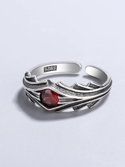 925 Sterling Silver Red Zircon Rings For Women Fashion High Quality Fine Jewelry Accessories  Everything Jewellery
