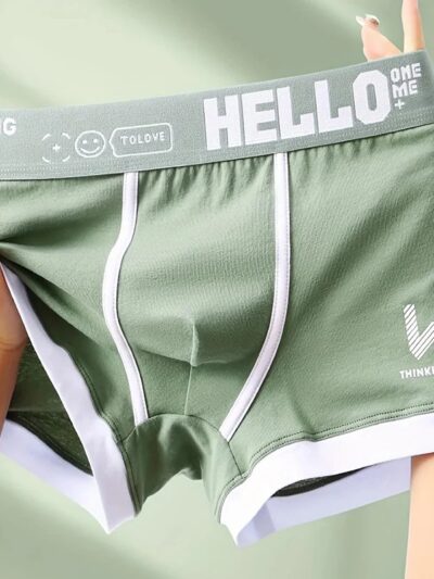 Men Boxer Shorts Panties Cotton Underwear.